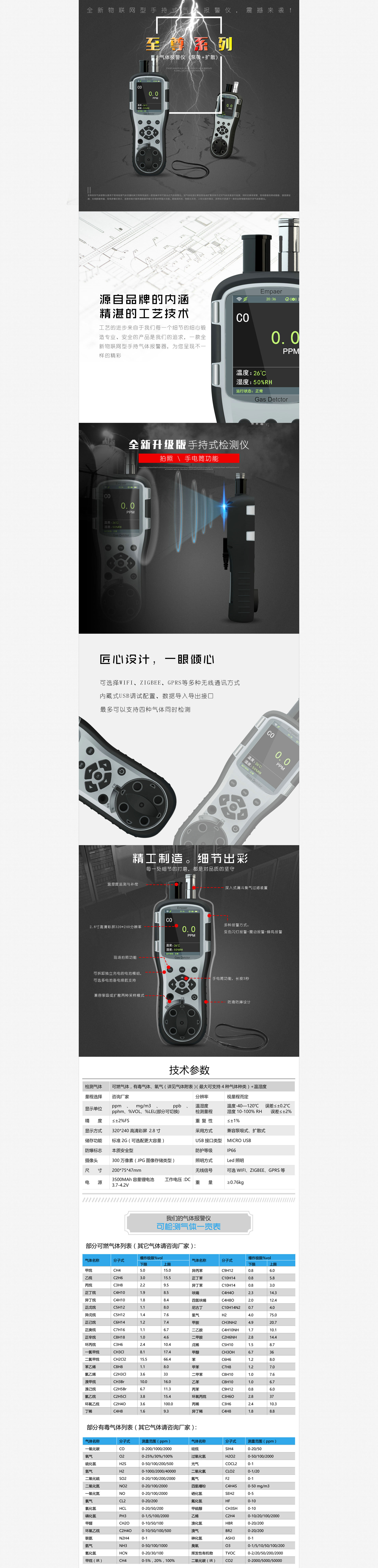 至尊系列手持式气体检测仪(网络版)